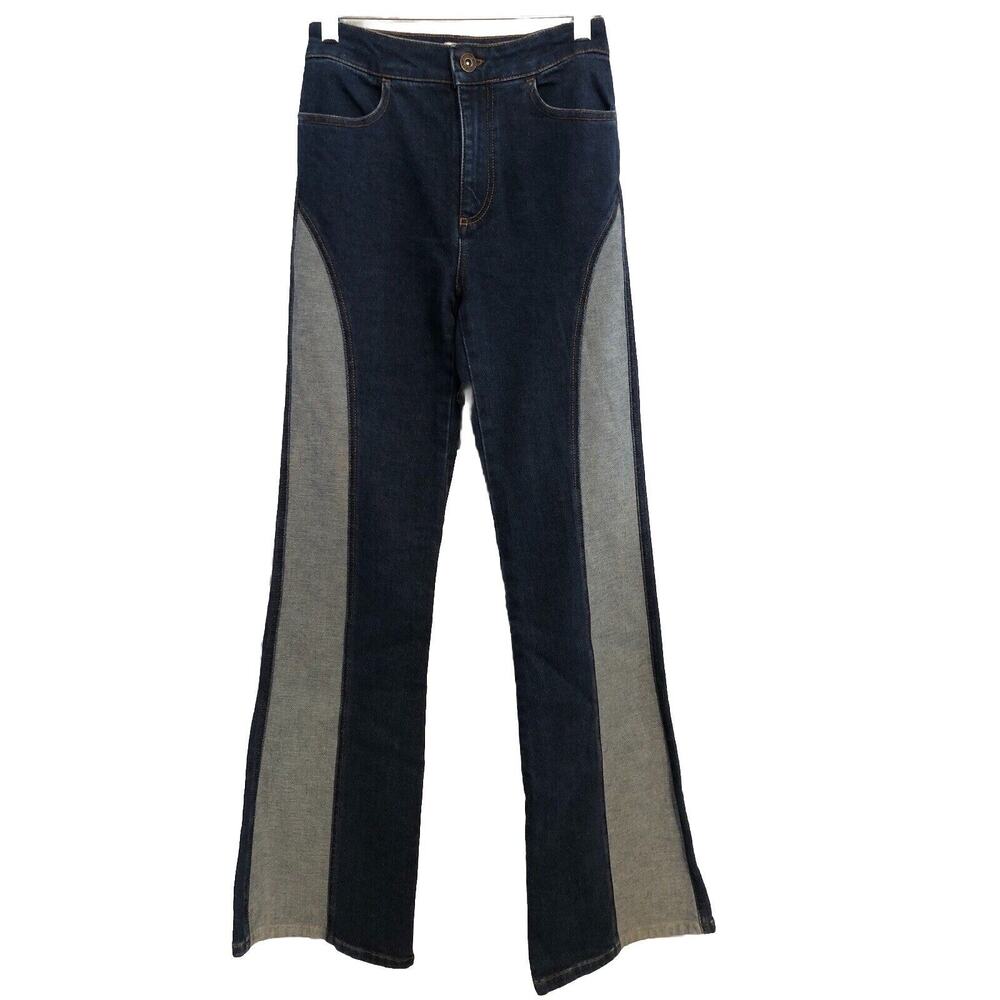 We The Free Womens Jeans 25 Free People Patchwork Flare Bootcut Denim Boho Y2K‎